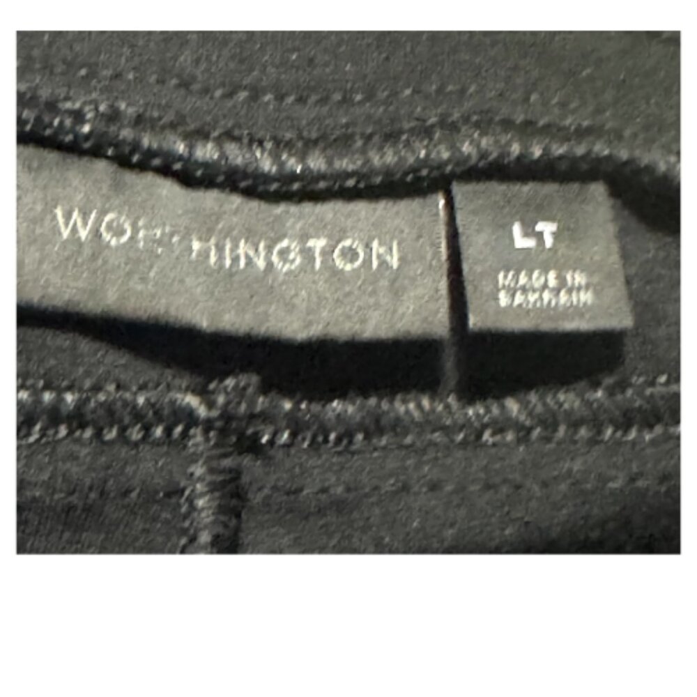 Women Black Faux Leather Pants Size LP - Picture 3 of 4